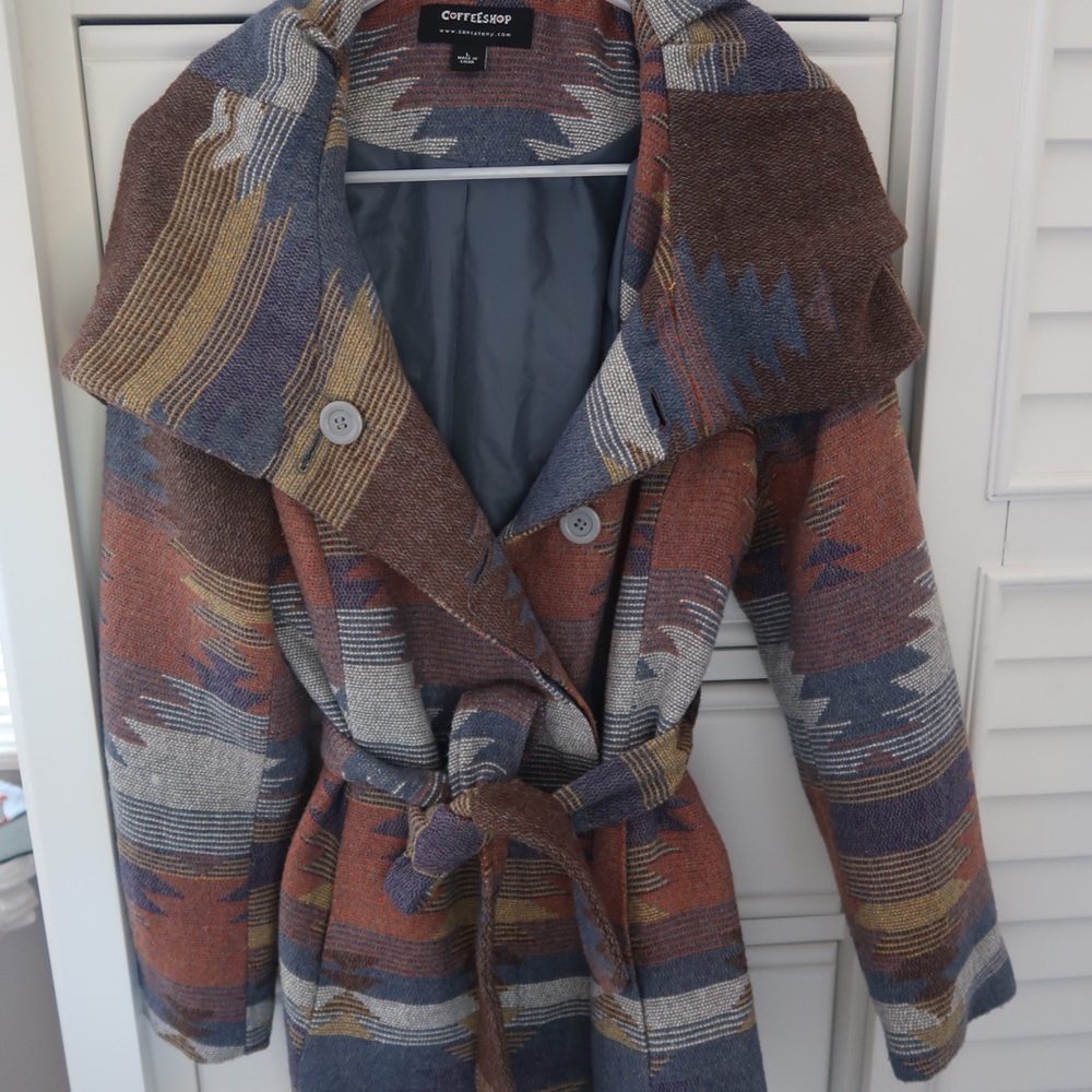 NEVER WORN|| Women’s Boho Cinch-Waist Trench Coat